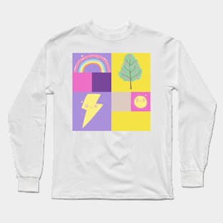 Abstract cute summer Long Sleeve T-Shirt